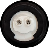 2" Round Smoked Lens Amber/Red 13 LED Light Side Marker Clearance Reflector Rubber Grommet + Removable 2 Wire Pigtail Plug Waterproof Trailers RV's Trucks Off Road Dump Truck 12V